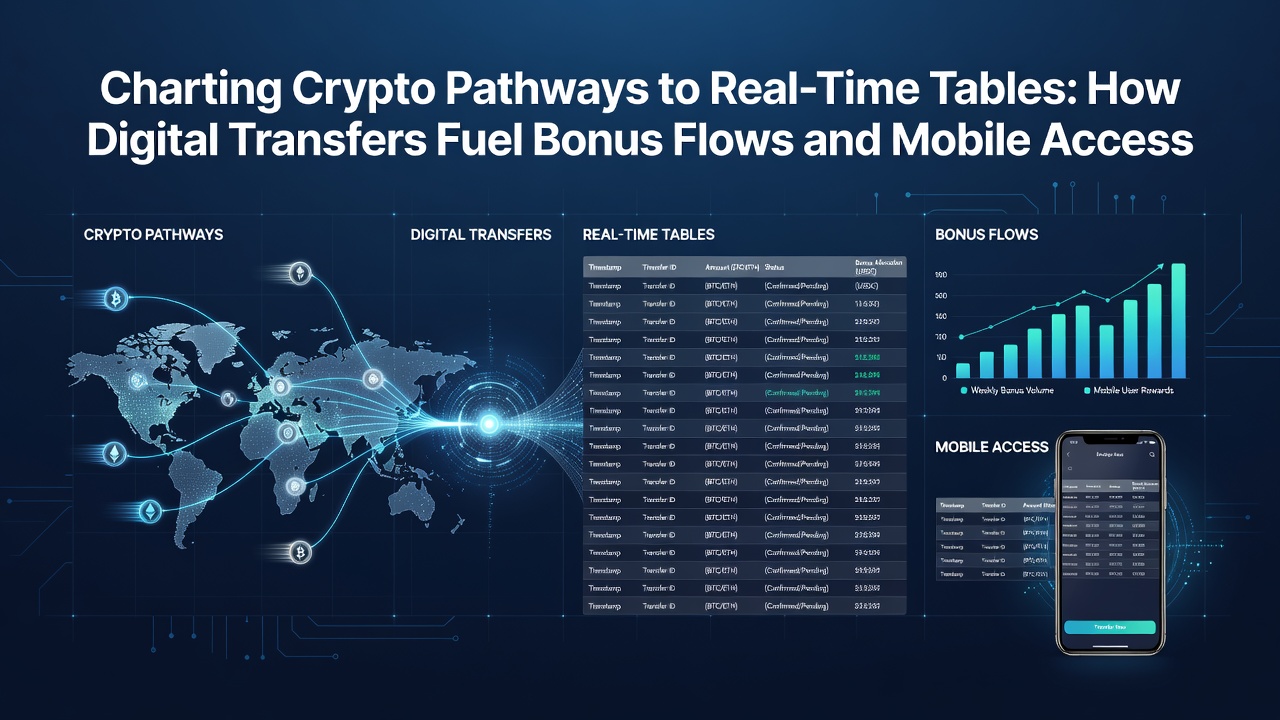Mobile interface showing real-time table access funded through cryptocurrency transfers