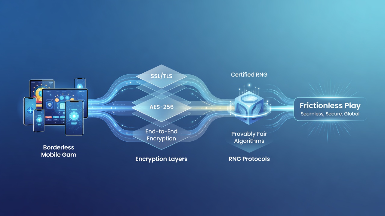 Illustration of RNG certification process and data flow in mobile gaming environments