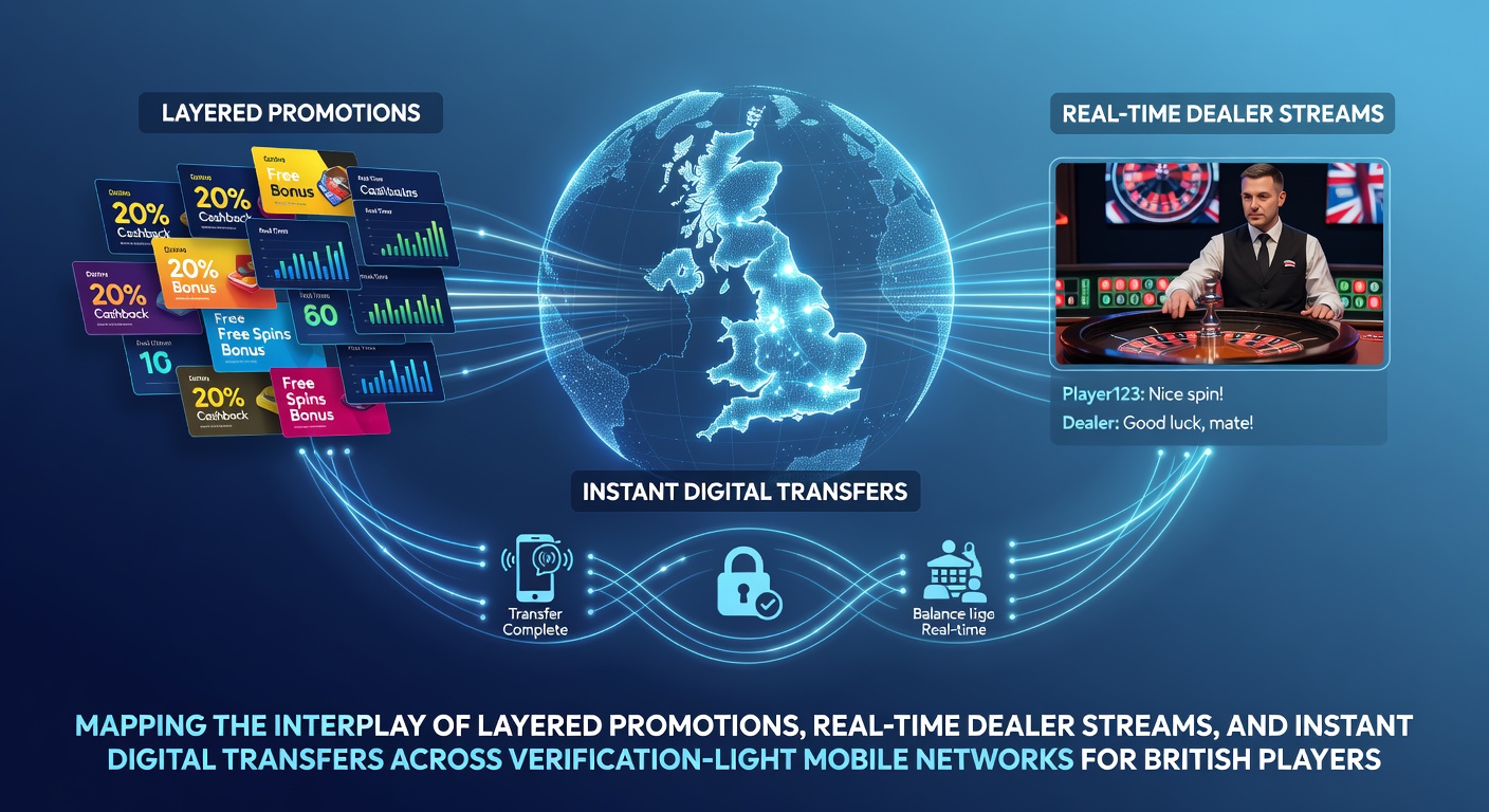 Network diagram showing connections between bonus layers, live dealer feeds, and instant transfer systems on mobile platforms